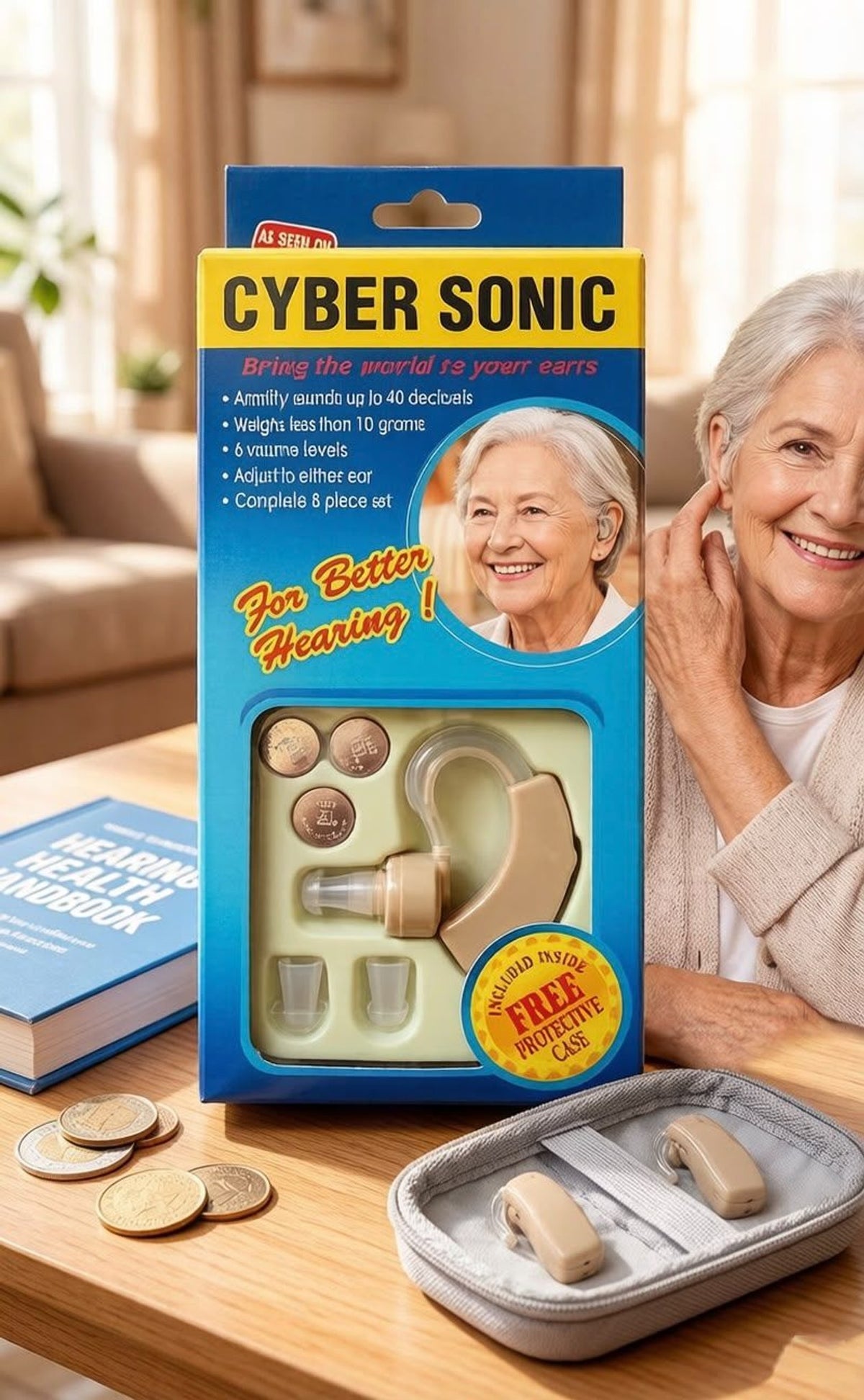 Amplificator de sunet Cyber Sonic în spatele urechii