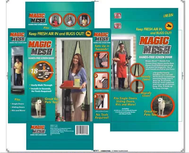 Plasă magnetică anti-insecte Magic Mesh cu închidere automată