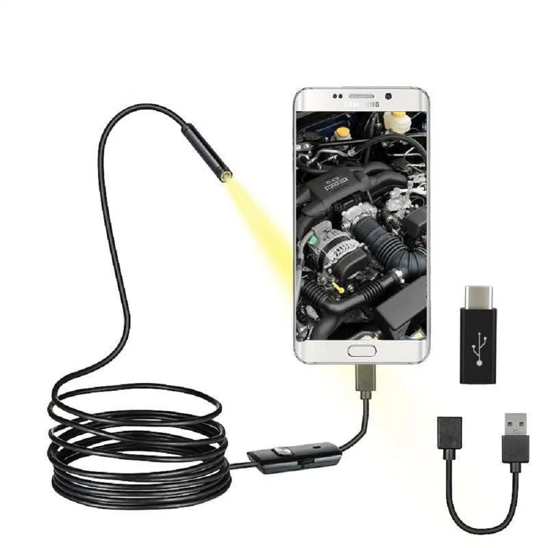 Cameră de inspecție endoscopică USB 3 în 1 (2 m) pentru Android și PC