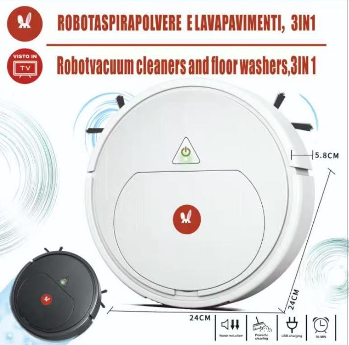 Robot compact de aspirare și spălare 3 în 1