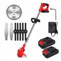 Trimmer și motocoasă cu acumulator, cu 2 acumulatori