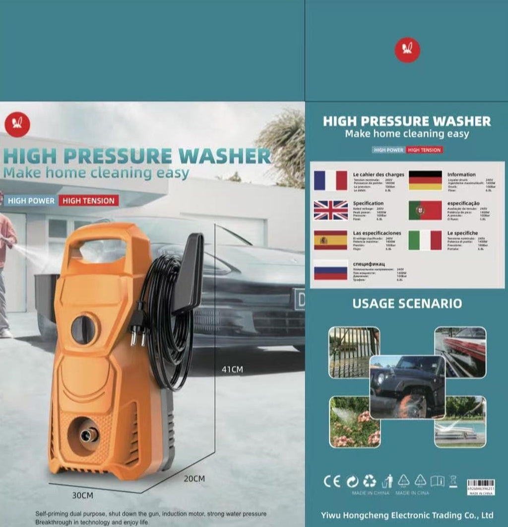 Mașină de spălat cu înaltă presiune de 1400 W (100 bar)