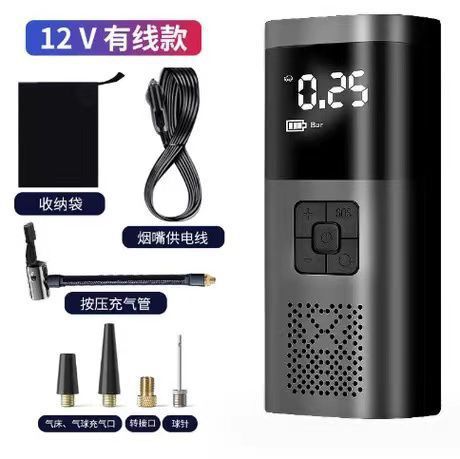 Compresor de aer electric portabil și umflator de anvelope cu afișaj digital (12V)