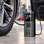 Compresor portabil de 12 V în timpul umflării anvelopei