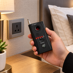 Detector de semnal RF și camere ascunse folosit într-o cameră